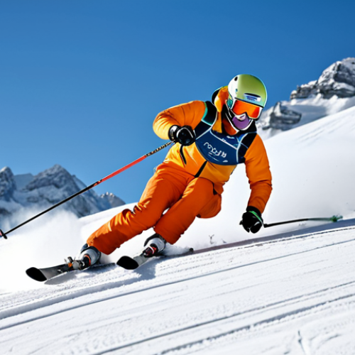 Home 4 스키 속도 조절 방법 - **Image Prompt:** "A professional skier, fully clothed in a modern ski suit, demonstrating a paralle...