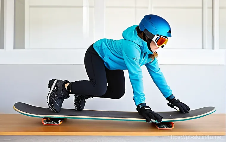 스노우보드 초보 탈출법 - **Prompt 1: The First Step onto the Snow with Perfectly Fitted Gear**
    "A young adult, perhaps in...