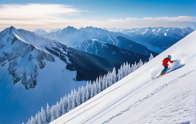 스키 여행 사진 촬영 팁 - **Prompt:** A dynamic, action-packed photograph of a snowboarder in mid-air, perfectly frozen at the...