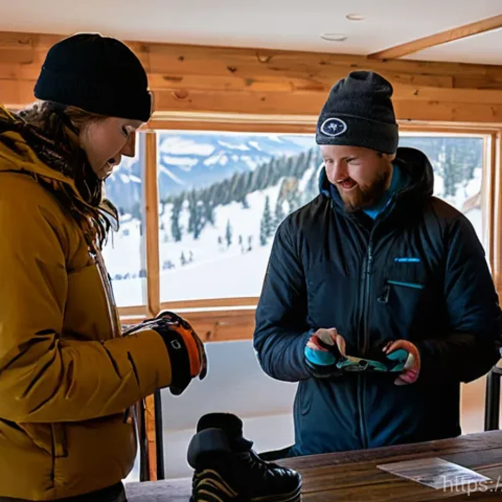 스노우보드 커뮤니티 활용법 - **Prompt:** A diverse group of 5-7 snowboarders, composed of men and women across various age groups...
