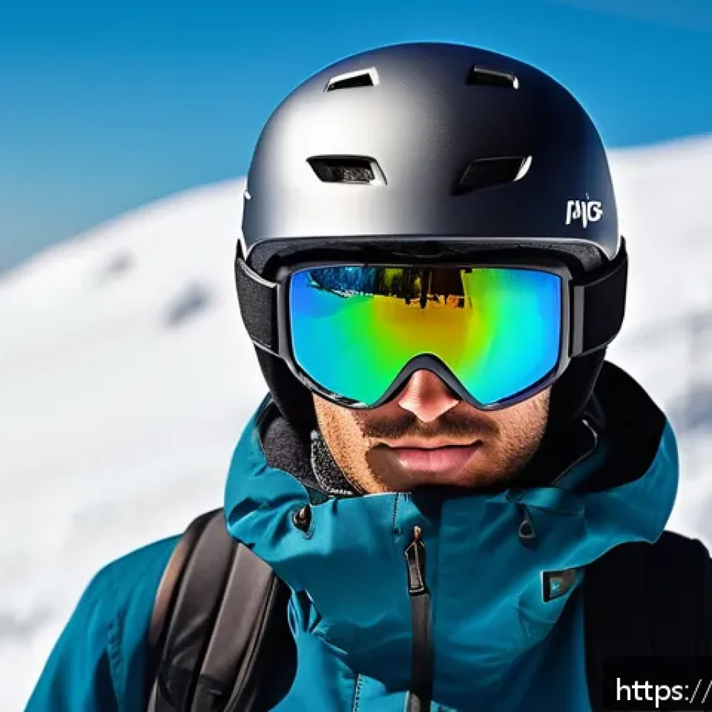 스노우보드 헬멧 장점 - A confident snowboarder wearing a sleek, modern MIPS helmet with adjustable ventilation, dressed in ...