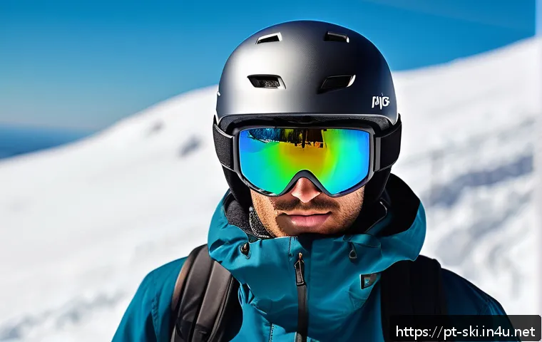 스노우보드 헬멧 장점 - A confident snowboarder wearing a sleek, modern MIPS helmet with adjustable ventilation, dressed in ...