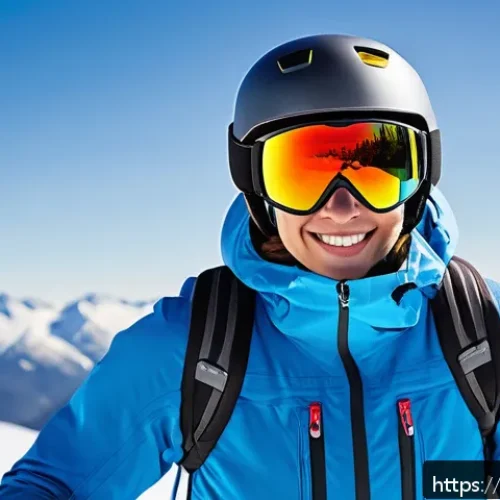 Home 17 스키 초보자 실수 예방 - A beginner skier dressed in lightweight, waterproof thermal layers and a properly fitted helmet, sta...